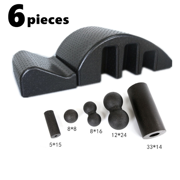 

yoga mats 6 piece set pilates spinal orthosis pra arc massage table fitness cervical spine muscle relaxation epp column foam roller