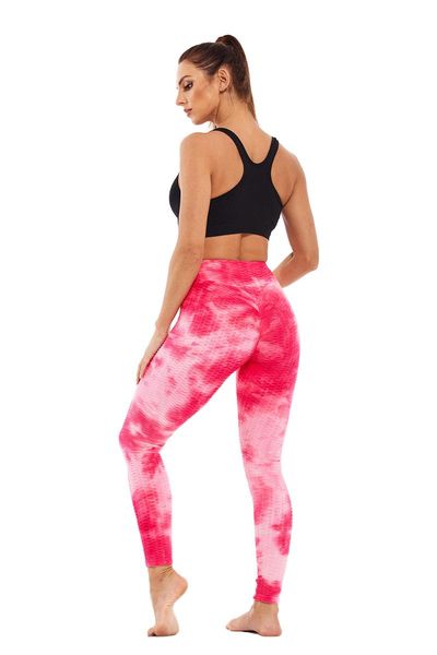 

women's leggings bumps style tie-dyed sweety lady clothing push up high waist pants workout, Black