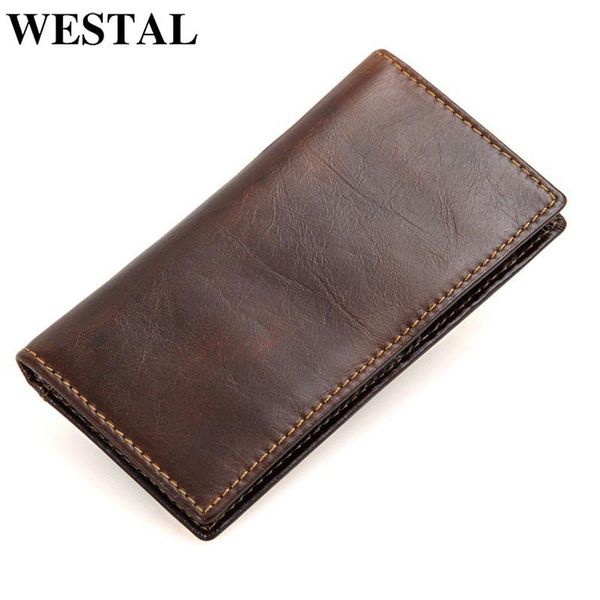 

wallets westal men's wallet made of genuine leather purse for men long coin case holder portemonnee, Red;black