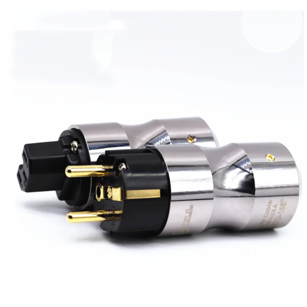 

smart power plugs hi-end european schuko plug rhodium gold plated diy ac electrical 15a male female 20mm connector iec us eu
