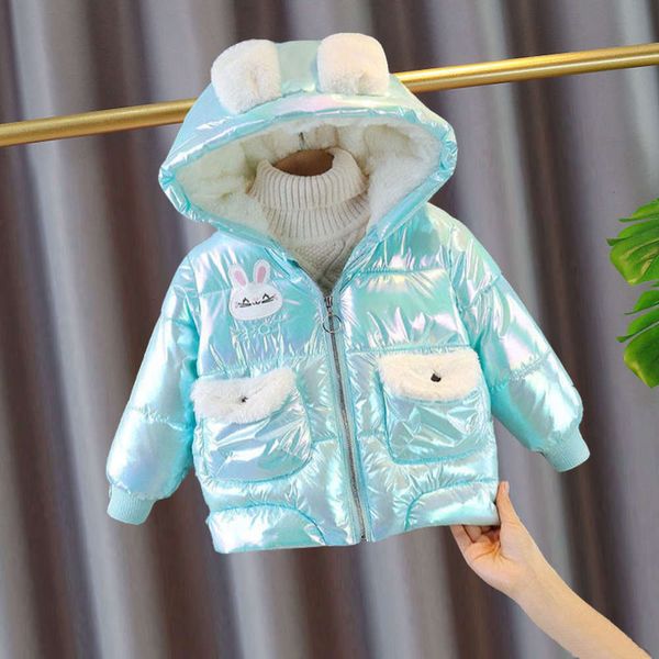 

2021winter clothing 2021 new children's down thickened cotton padded jacket girls, Black