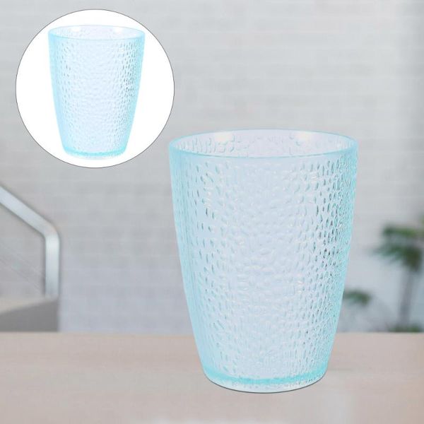 

mugs 4pcs acrylic non-skid water cup transparent simple sky-blue
