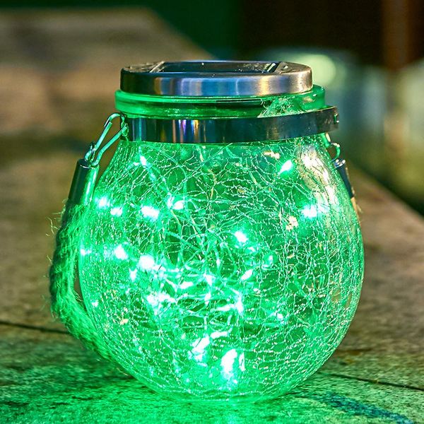 

strings led solar crack bottle glass pot lamp garden waterproof mason decorative chandelier fairy lights valentines guirlande lumineuse