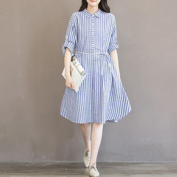 

maternity dresses one-pieces dress striped loose pregnant shirt for expectant women yh-17, White