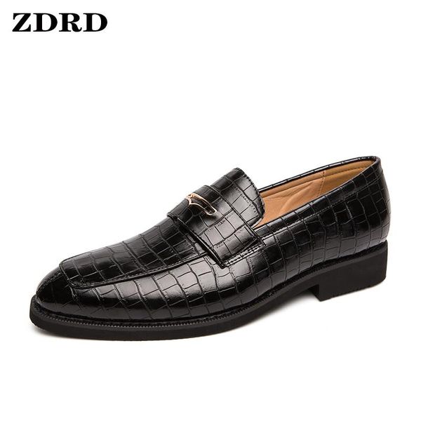 

dress shoes luxury men's leather crocodile prints tassels loafers brown black casual man office wedding summer men
