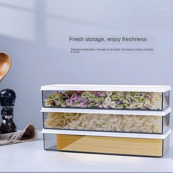 

storage bottles & jars parents' square household kitchen transparent refrigerator fresh food box noodles pasta container