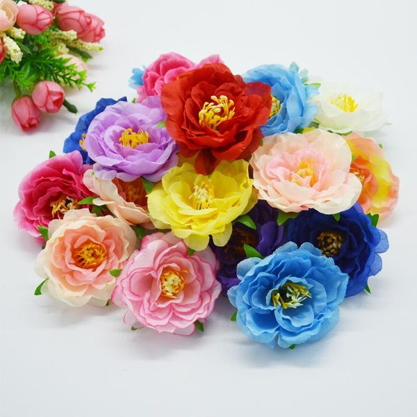 

decorative flowers & wreaths yoshiko 5/10/50pcs wedding bridal accessories diy gifts box artificial silk rose christmas decoration