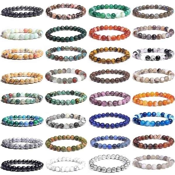 

pulsera de piedras curativas con piedras preciosas naturales 8mm, Black