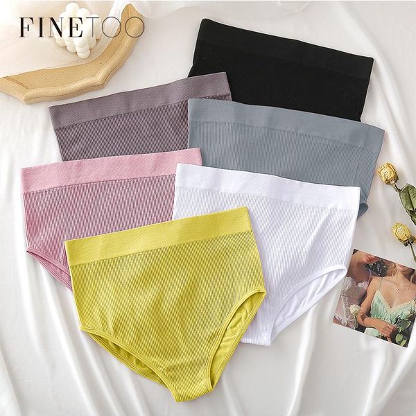 

women's panties finetoo women high waist 2pcs/set seamless shaper underpants s-xl girl underwear ladies control tummy panty lingerie, Black;pink