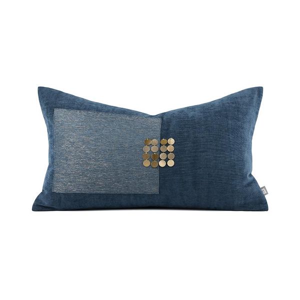 

cushion/decorative pillow light blue cushion covers 30x50cm decoration sofa car cushions throw pillows gold metal accessories home decor