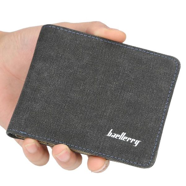 

wallets men's fashion canvas wallet soft purses slim bifold money clip large capacity and cash holder pocket wb30, Red;black