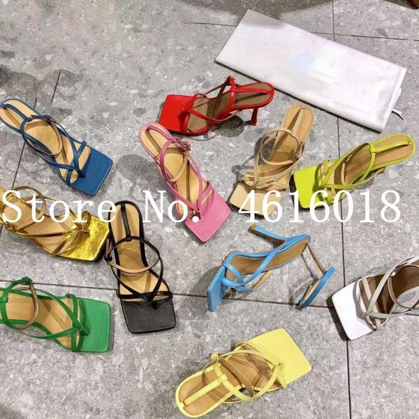 

2021 new women sandals desginer woman genuine leather spring summer shoes high heels lady girl design shoes woman, Black