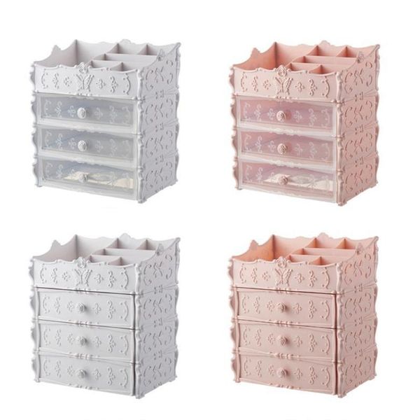 

plastic cosmetic drawer container makeup organizer box for storage nail holder home desksundry storage cas