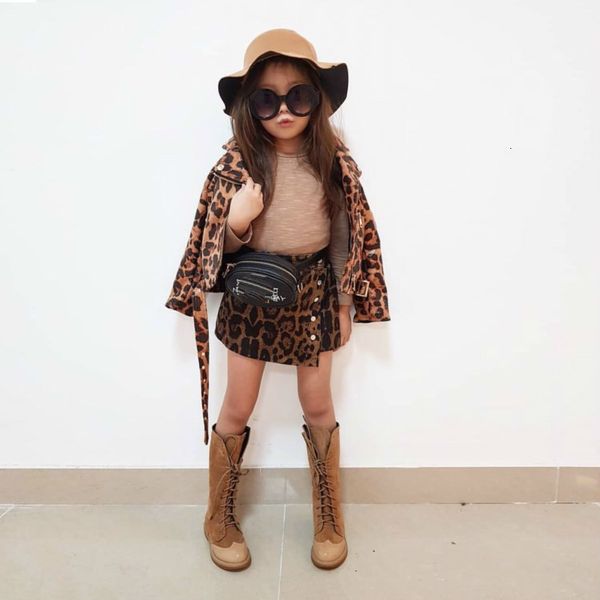 

2021 new children autumn jacket leopard toddler girl coat kids pu leather clothes baby boys girls short jackets zipper coats outwear 36f9, Blue;gray