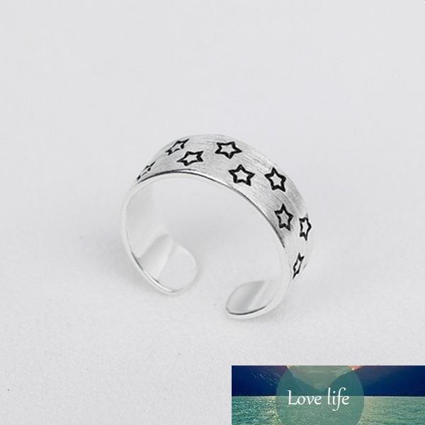 

925 sterling silver wire drawing star thai silver rings delicate opening ring for women jewelry gifts wholesale s-r570