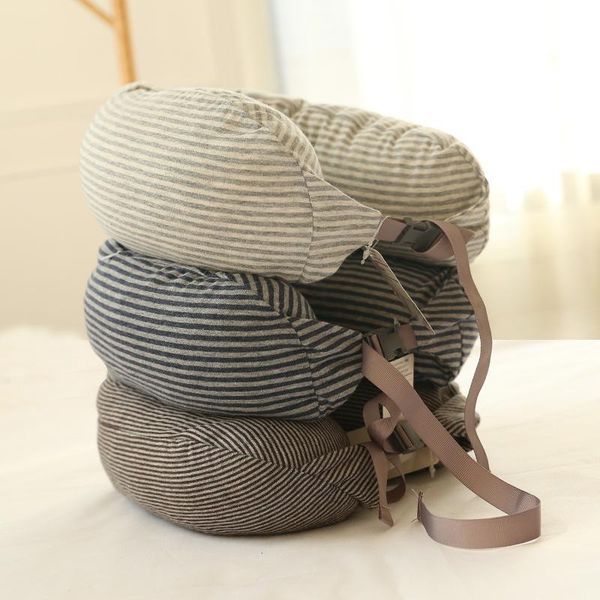 

pillow 100% cotton travel latex u shaped pillow, nano grain neck for office flight super cushion airplane