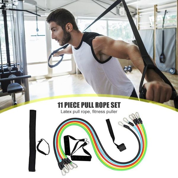 

resistance bands 11pcs/set latex tube yoga gym stretch pull rope exercise workout training rubber expander fitness equipment