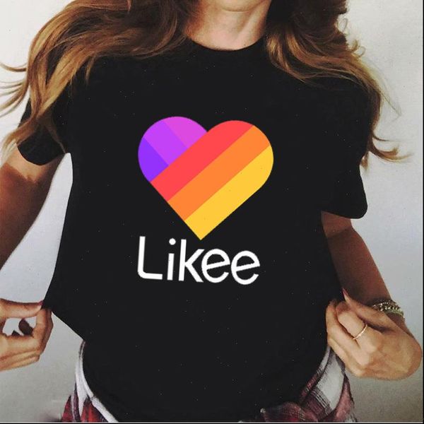 

beauty likee prints t shirt likee live funny female t shirt girls women kawaii tees kids likee tees shirts, White