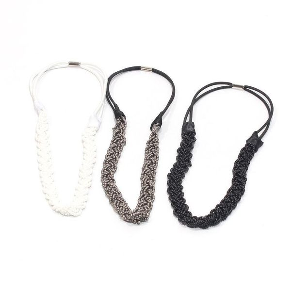 

new weave ethnic metal tube women gun headbands bohemia queen shiny crystal yoga summer hair accessories costume dress qylifb