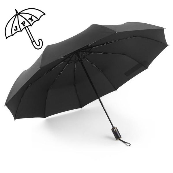 

umbrellas 10 bones strengthening fully-automatic umbrella men and women business parasol windproof 3 folding gift for friends