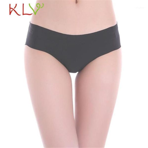 

seamless panties women invisible thongs mid-rise solid briefs plus size intimate panty cotton crotch womans under wear 19dc women's, Black;pink