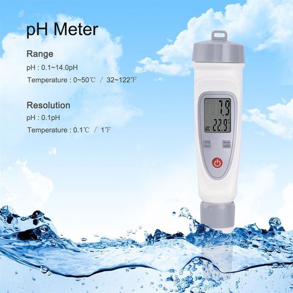 

meters ph-20 digital water quality tester pen portable ph meter lcd display monitor for swimming pools aquariums