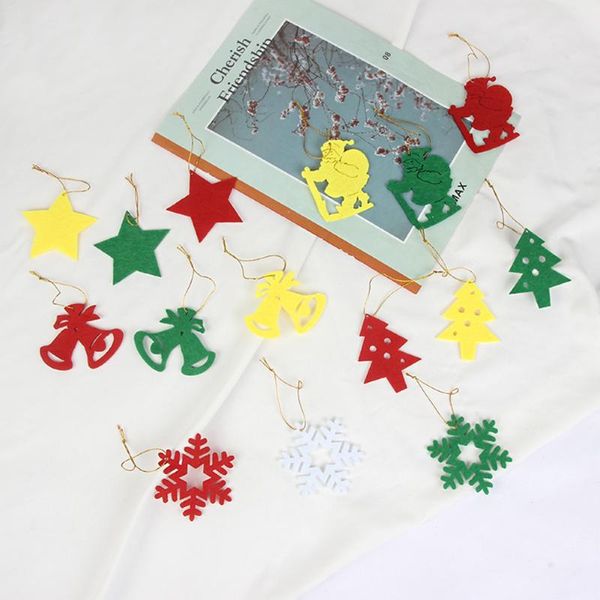 

christmas decorations small felt star ornament hanging pendants for window door home showcase kids gift