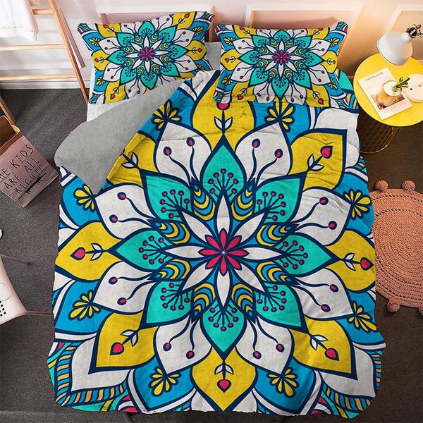 

boho flower bedding sets  size 3d mandala printing duvet cover set bohemian bed comforter king full size bed line