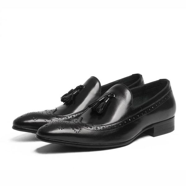 

dress shoes men's formal wear leather oxfords work, Black
