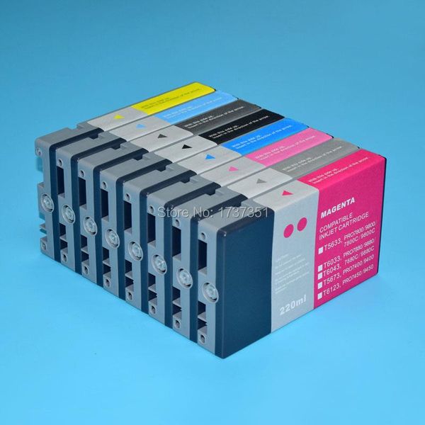 

ink cartridges 8color 220ml t5621-t5628 full compatible cartridge with pigment for stylus pro 7800 9800 printers