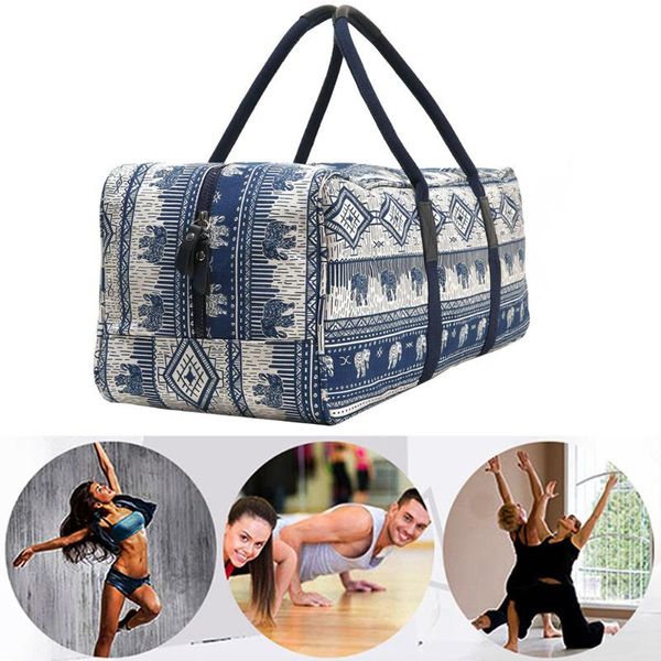 

outdoor bags zipper gym fitness bag multi-functional large capacity casual storage mat tote carrier sport dancing handbag yoga printed
