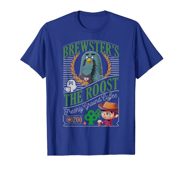 

animal crossing brewster's the roost cafe graphic t-shirt, White;black