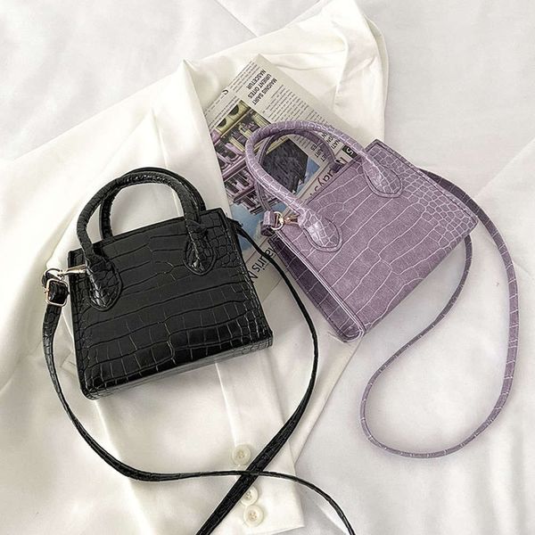 

fashion women bag alligator pattern shoulder casual ladi pu solid color purse basket handbag female storage travel tote