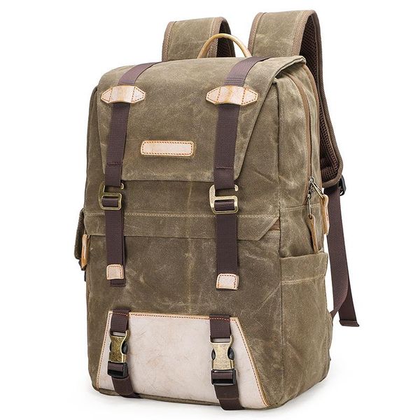 

backpack vintage waterproof canvas bag casual two-shoulder lens slr digital backpaccotton camera
