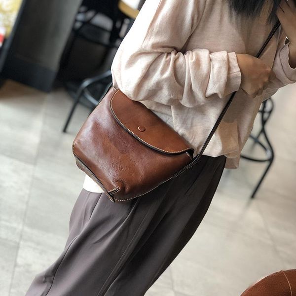 

shoulder bags yourseason ladies genuine leather soft cowhide small 2021 casual women messenger simple bag solid color