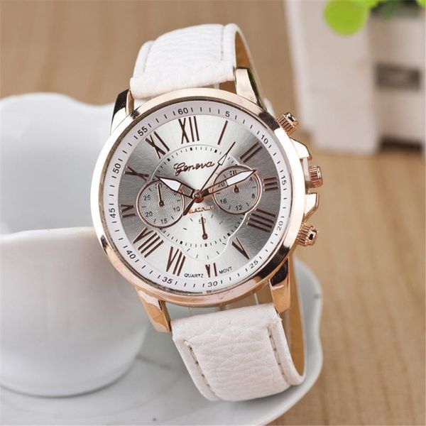 

wristwatches manufacturers sell multi-color belt quartz watches, men's and women's leisure two-dimensional watches., Slivery;brown