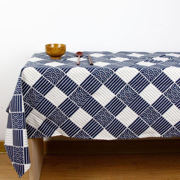

table runner grade japanese style wind plaid tablecloth simple fabric cotton linen solid color cover