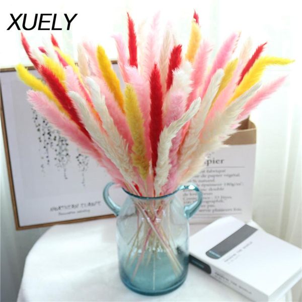 

15pcs/bouquet reed grass decoration dried plants dried flowers pampas grass natural phragmites communis wedding fake flower gift