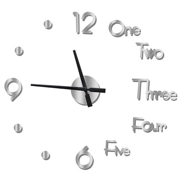 

wall clocks diy living room 3d clock acrylic mirror stickers quartz arrow european