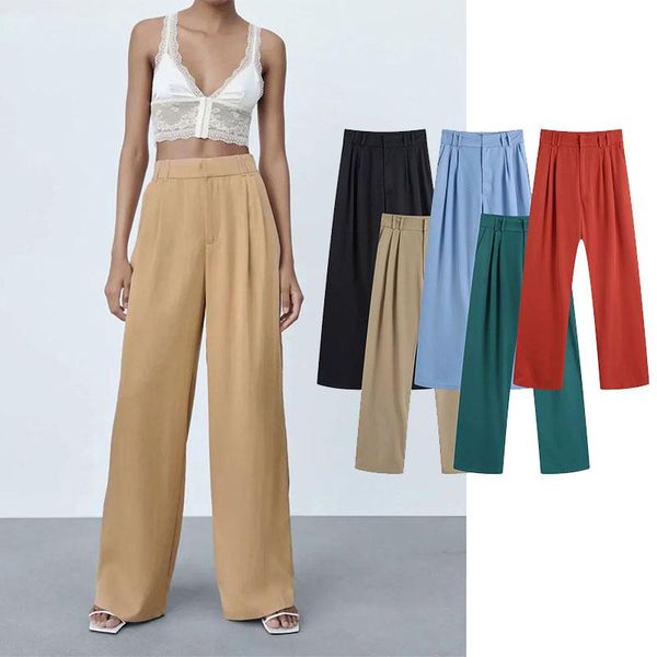 

women's pants & capris za 2021 fashion multicolor sweatpants women hight waist casual straight-leg pant vintage autumn female streetwea, Black;white