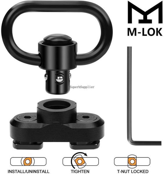 

m-lok sling mount qd sling swivel with push button for mlok hang guard