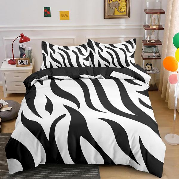 

animal fur skin print duvet cover set luxury king  size fashion bedding sets with pillowcase 2/3pcs quilt comforter covers