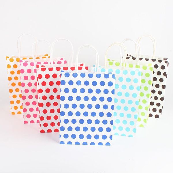 

12pcs kraft paper bags 20x16x8cm small paper gift bags with handles shopping party packing bag