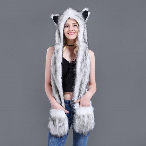 

trapper hats russian style snow earflap cap for men women fashion shows hat with ear flap female faux fur winter bomber gloves, Blue;gray