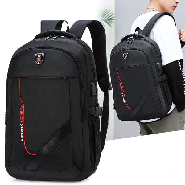 

2021 men's business travel backpack waterproof usb charging solid color male backpack suitable for 15.6-inch laptop
