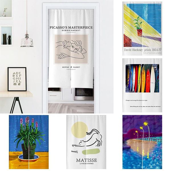 

curtain & drapes japanese fabric door bedroom blackout home decoration doorway hanging half panel