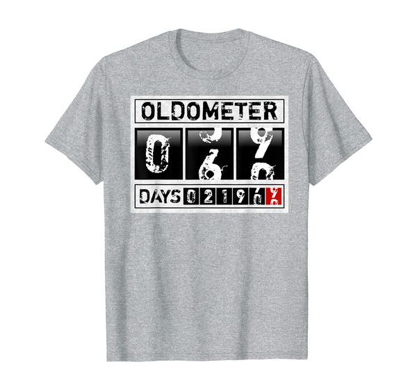 

funny 60th birthday t-shirt 60 years old - oldometer pun, White;black