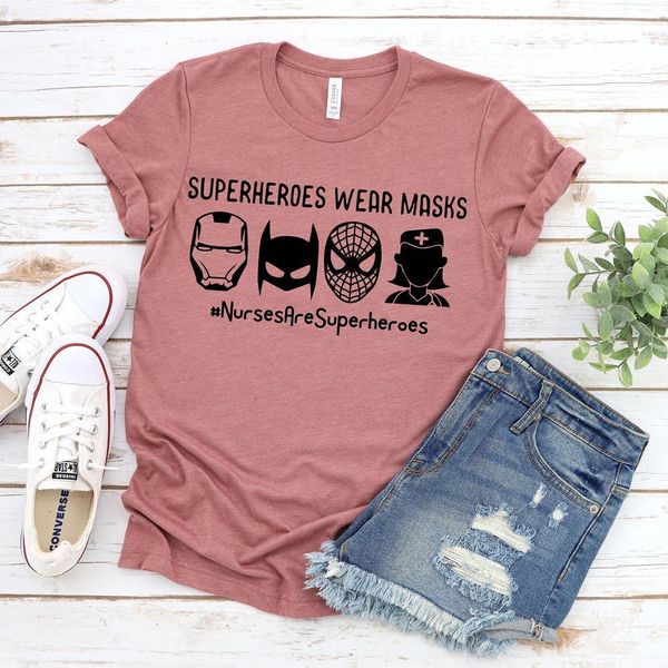 

2021 nurse hero shirt funny nurse shirts stay home quarantine t-shirt gift for nurse front line hero tees, White