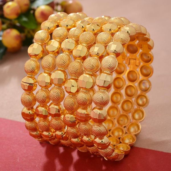 

bangle 6pcs/lot gold bangles women girls dubai color jewelry arab middle eastern african fashion metal, Black