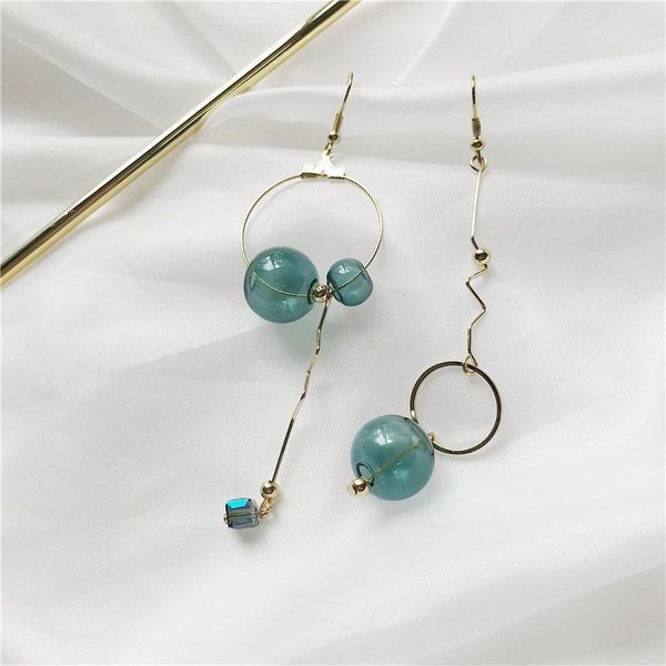 

clip-on & screw back 2021 asymmetrical green crystal ear jewelry women gifts party wedding clip earrings girl geometric simple, Silver